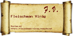 Fleischman Virág névjegykártya