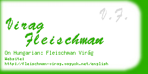 virag fleischman business card