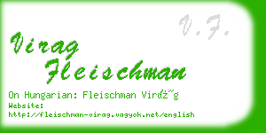 virag fleischman business card